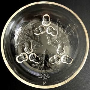Vintage Federal Glass‎ Acorn & Oak Leaf Nappy 6" Bowl
